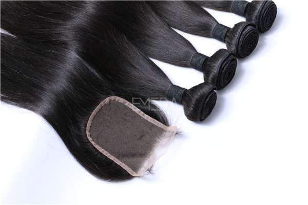 Malaysian virgin hair bundles with closure  ZJ0052